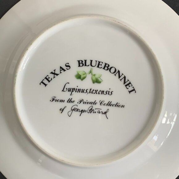 Set of 8 Vintage Georges Briard Salad/Dessert Plates Floral Flower Gold Trim - Picture 3 of 10